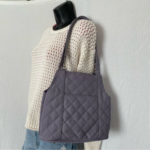 Urban Oxide Lavender Quilted Fabric Shoulder or Crossbody Bag